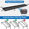 Hydream Stove Top for Silicone Shelf,30 Inch Magnetic Shelf Over the Stove Spice Rack,Kitchen Organizer Magnet Above Stovetop Back of Flat Storage Suctioned-Black view 2