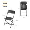 Allpop 10 Pack Plastic Folding Chair, 300lb Capacity, Portable Commercial Chair with Steel Frame for Home Office Wedding Party Indoor Outdoor Events, Stackable, Black view 3