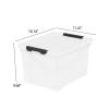 Sandmovie 6 Pack 22 Quart Clear Plastic Storage Bins with Wheels & Latching Lids - Stackable Organizer for Home, Dorm, Office & Pantry view 2