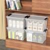 Sandmovie 6 Pack 22 Quart Clear Plastic Storage Bins with Wheels & Latching Lids - Stackable Organizer for Home, Dorm, Office & Pantry view 4