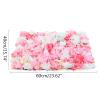 12 Pack Artificial Flower Wall Panels 24" x 16" Pink&White Faux Hydrangea and Rose Artificial Flower Backdrop Panels for Wedding Party Event Flower Wall Decor view 2