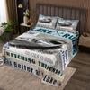 Manfei Lake House Theme Kids Bedspread King Size,Boating Fishing Happy Camping Coverlet Set,Girls Boys Adults Room Decor,Old Wooden Board Quilted Coverlet,Rustic Farmhouse Bedding Quilt,2 Pillowcases view 1