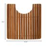 Bare Decor Giza Teak Shower Mat (35.5" x 19.75") and Peter Teak Toilet Mat (20" x 18") view 2