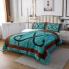 Fish Hook Anchor Kids Bedspread King Size,Lake House Nautical Coverlet Set,Girls Boys Adults Room Decor,Rustic Farmhouse Wooden Plank Cabin Quilted Coverlet,Blue Retro Bedding Quilt,2 Pillowcases view 3