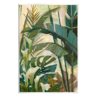 Stupell Industries Tropical Jungle Plant Leaves Wood Wall Art, Design by Elaine Vollherbst-Lane