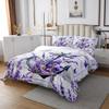 Anchor Nautical Kids Bedspread Queen Size,Purple Lavender Butterfly Romantic Coverlet Set,Girls Boys Adults Room Decor,Old Wooden Plank Rustic Quilted Coverlet,Farmhouse Bedding Quilt,2 Pillowcases view 3