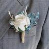MOJUN Wedding Wrist Corsage and Boutonniere Set for Bride and Groom Artificial Rose and Handmade Silk Bride Wrist Corsage and Men Boutonniere Set for Wedding Prom Party Suit Decor view 4