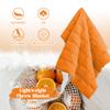 puredown Soft Feather Down Throw Blanket Lightweight Packable Couch Throw for Indoor and Outdoor Use,Throw 50"X70", Orange view 2