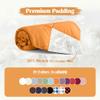 puredown Soft Feather Down Throw Blanket Lightweight Packable Couch Throw for Indoor and Outdoor Use,Throw 50"X70", Orange view 3