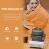 puredown Soft Feather Down Throw Blanket Lightweight Packable Couch Throw for Indoor and Outdoor Use,Throw 50"X70", Orange view 4