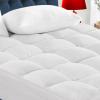 CYMULA Queen Mattress Topper for Back Pain - Extra Thick Cooling Mattress Pad Cover for Queen Size Bed - Soft Mattress Protector Pillow Top with 8-21 Inch Deep Pocket 3D Snow Down Alternative Fill view 1