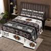Erosebridal Bull Skull Bedspread Boho Moth Tribal Quilted for Kids Child Boys Girls,Exotic Sun and Moon Coverlet Set Geometric Aztec Decor Western Quilt Set Twin,Bohemian Room Decor Grey view 1