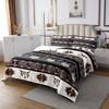 Erosebridal Bull Skull Bedspread Boho Moth Tribal Quilted for Kids Child Boys Girls,Exotic Sun and Moon Coverlet Set Geometric Aztec Decor Western Quilt Set Twin,Bohemian Room Decor Grey view 3