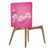 AMZRicher Careing Breast Cancer Chair Back Covers for Dining Chairs 4 Pack, Blush Pink Ribbon Healing Inspirationa Washable Stretchable Chair Slipcover Back Chair Protector for Wedding Party view 1