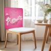 AMZRicher Careing Breast Cancer Chair Back Covers for Dining Chairs 4 Pack, Blush Pink Ribbon Healing Inspirationa Washable Stretchable Chair Slipcover Back Chair Protector for Wedding Party view 2