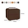 CraftThink 2-Drawer Nightstand, Modern Bed Side Table Solid Wood Frame Leather Bedside Table Nightstand for Bedroom, Light Brown 2-Piece 16" L x 16" W x 19.5" H view 3
