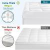 CYMULA King Size Mattress Topper - Extra Thick Cooling Mattress Pad Cover for Back Pain - Soft Mattress Protector Firm Bed Topper Pillow Top with 8-21 Inch Deep Pocket 3D Snow Down Alternative Fill view 2