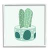 Stupell Industries Casual Green Patterned Cactus Giclee Framed Wall Art, Design by Lil' Rue view 1