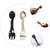 BESPORTBLE 2pcs Multifunctional Outdoor Spork Utensil Spoon Fork and Bottle Opener for Camping Hiking and Travel Compact and Lightweight Design view 2