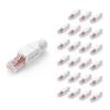 VCELINK Cat6A Tool-Free RJ45 Connector 24-Pack, Gold-Plated, UTP 23-26AWG view 1