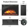 Oxhark Flame 26 Inches Electric Fireplace Inserts, 1500W Wall Recessed with Remote Control, Timer, 6 Brightness and 5 Speeds, Overheating Protection, Fireplace Heater for Indoor Use view 3