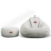 Bean Bag Chair Cover(Cover Only), Lounge Chair ice Silk Fabric with Zipper Memory Foam Sack Beanbag Replacement Cover for Adults and Kids, Without Filling,White,80cm*100cm view 1