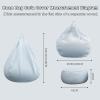 Bean Bag Chair Cover(Cover Only), Lounge Chair ice Silk Fabric with Zipper Memory Foam Sack Beanbag Replacement Cover for Adults and Kids, Without Filling,White,80cm*100cm view 3