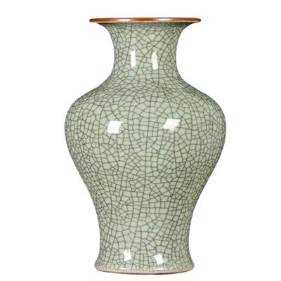 AMITVA Chinese Ceramic vase White Large Chinese vase Porcelain Flower vase Chinese Antique Ceramic vases Traditional Decorative Vase-A:high 43 CM