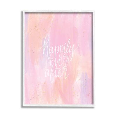 Stupell Industries Happily Ever After Pastel Romance Giclee Framed Wall Art, Design by Taylor Shannon Designs