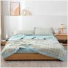 Lightweight Summer Quilt Bed Blanket, 100% Natural Cotton Filling and Yarn-Dyed Washed Cotton Cover, 3 Layer Soft and Fluffy Comforter Reversible Coverlet Sheet,Q,200x230cm view 1