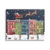 Stupell Industries Snowy Christmas Town Santa Overhead Canvas Wall Art, Design by Nancy McKenzie view 1