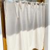 A.Monamour Short Curtain for Small Window Opaque Farmhouse Tie Top Linen Solid Beige Window Treatment Valance Window Panel Drapes Half Curtain for Kitchen Caf Bedroom Cabinet Curtain Door Curtain view 3