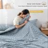 Summer Quilt Double, Lightweight 100% Natural Yarn-Dyed Washed Cotton Plaid Pattern Bedspreads for All Season, Soft and Breathability Summer Coverlet ,T,150x200cm view 2