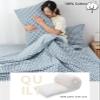 Summer Quilt Double, Lightweight 100% Natural Yarn-Dyed Washed Cotton Plaid Pattern Bedspreads for All Season, Soft and Breathability Summer Coverlet ,T,150x200cm view 4