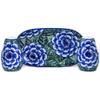 Polmedia Polish Pottery Salt and Pepper 3-Piece Set UNIKAT - Butterblue Pattern Handmade in Boleslawiec Poland by Ceramika Artystyczna + Certificate of Authenticity view 2