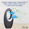 LivePure Bladeless Oscillating Fan w/Filter and Aroma Tray. 3-Speed Adjustment, Touch Control, Quiet Cooling, Stand Up Fan for Bedroom, Office, Kitchen, Black view 2