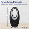 LivePure Bladeless Oscillating Fan w/Filter and Aroma Tray. 3-Speed Adjustment, Touch Control, Quiet Cooling, Stand Up Fan for Bedroom, Office, Kitchen, Black view 4