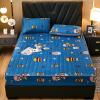FCLDESHOP Breathable Mattress Protector,Children's Room Quilted Waterproof Bed Sheet, Kids Cartoon Print Non-Slip Mattress Sheet Mattress Cover Pillowcase,Blue,200 * 220m (3pcs) view 3