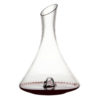 Anton Studio Designs Empire Handmade Wine Carafe Decanter for Red or White Wine - 100 oz - Clear