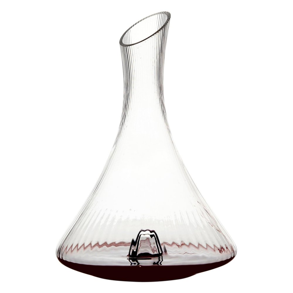 Anton Studio Designs Empire Handmade Wine Carafe Decanter for Red or White Wine - 100 oz - Clear