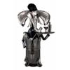 1 Pcs of Pachy Elephant Waiter Hand Made Metal Wine Bottle Holder Caddy Decor 14.25" H view 1