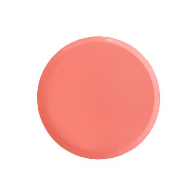 Jollity & Co Shade Dessert Plates - Cantaloupe Coral Orange Paper Plates - Pack of 8 Cake Plates Disposable - Party Plates for Baby Showers, Anniversaries, Summer Parties, Birthday Decorations