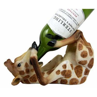 1 Pcs of Drunken Long Necked Giraffe Wine Bottle Holder Caddy Figurine