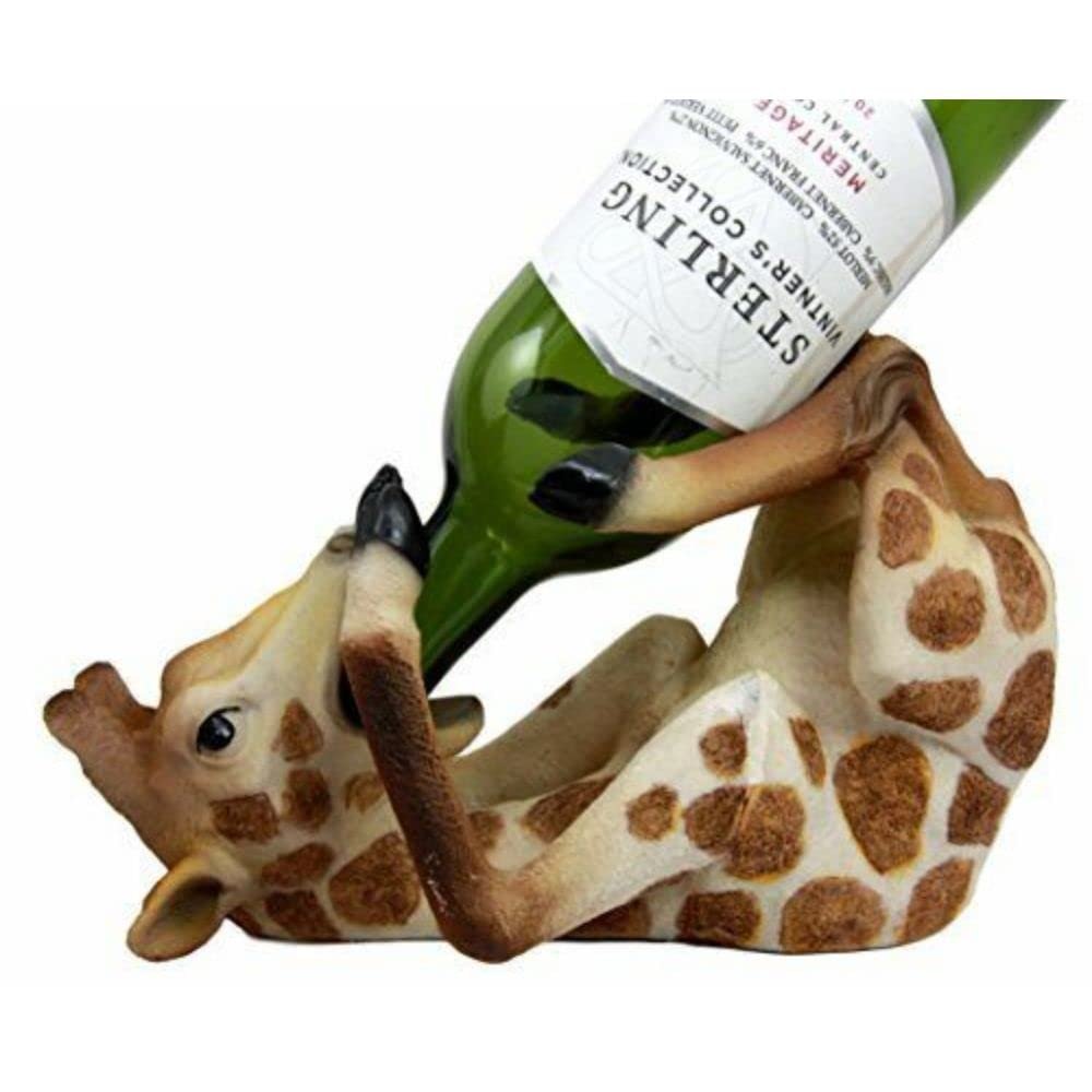 1 Pcs of Drunken Long Necked Giraffe Wine Bottle Holder Caddy Figurine