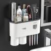 Creative toothbrush shelf, non-perforated toothbrush cup, wall-mounted toilet, automatic toothpaste squeezing device view 1