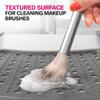 Sink Topper Bathroom Counter Cover & Storage Saver, Foldable Silicone Mat for Hot Tools, Hair Styling & Makeup, Beauty Brush Cleaning Mat, RV Camper Sink Cover & for Small Spaces (Large Silver) view 2