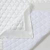 HiEnd Accents High Shine Satin Quatrefoil 3 Piece Quilt Set, King Size, White Solid Color, Ogee Geometric Pattern, Classic Traditional Modern Style Luxury Bedding view 2