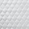 HiEnd Accents High Shine Satin Quatrefoil 3 Piece Quilt Set, King Size, White Solid Color, Ogee Geometric Pattern, Classic Traditional Modern Style Luxury Bedding view 3