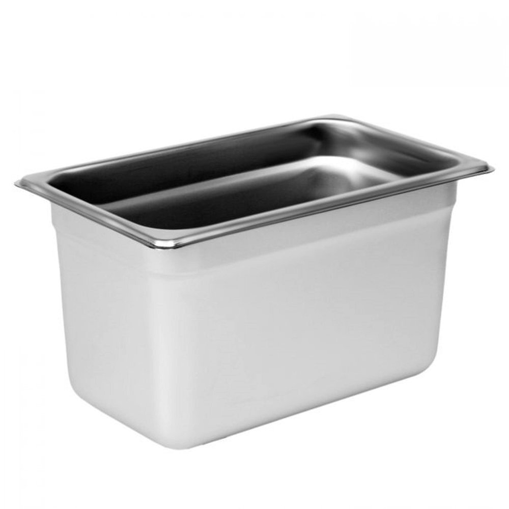 TrueCraftware- Quarter Size 6" Deep Stainless Steel Anti-Jamming Steam Table Pan 22 Gauge- Chafing Steam Table Pans Catering Food Storage Metal Hotel Pan for Restaurant Events Catering Use