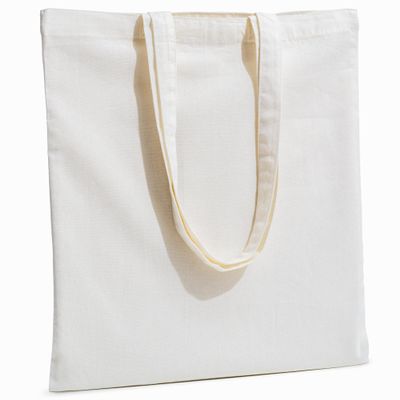 Carrywell Canvas Tote Bags 24-Pack, Not-Made In China, 15"x16", Bulk Organic Cotton Reusable Shopping Bag, Blank Cloth Totes With Handles